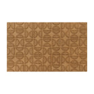 All-weather Hourglass mat with semi-circle alternating pattern in wheat.