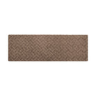 Double door sized WaterHog Luxe classic thatch rubber backed doormat in greige (gray, beige).