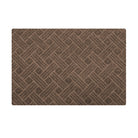 Single sized WaterHog Luxe Classic Thatch doormat in greige (grey, beige)