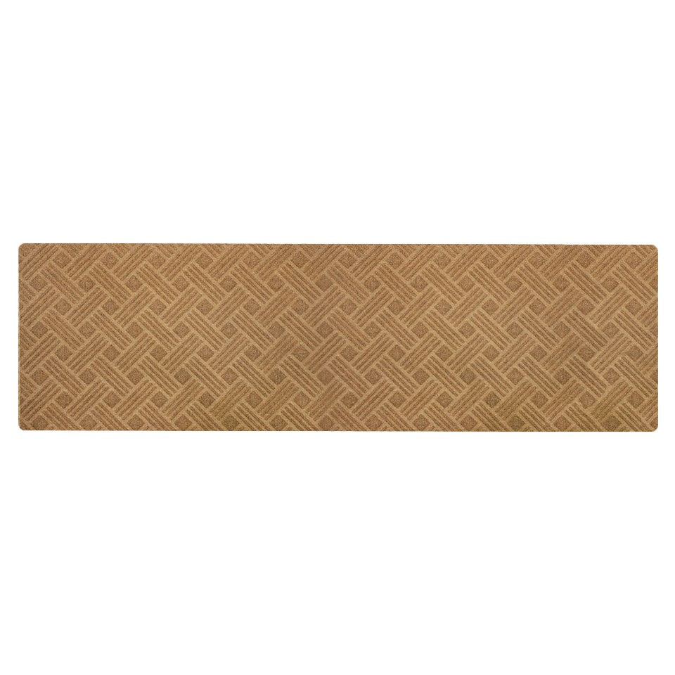 WaterHog Luxe Classic Thatch double doormat in wheat (sandy beige)