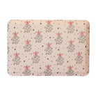 Merry Mistletoe Christmas anti-fatigue kitchen mat with wipeable surface and winter holiday design for kitchen comfort.