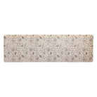 Fall Mulling Spice neutral anti-fatigue kitchen runner mat with wipeable surface and winter holiday design for kitchen comfort.