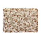 Pinecone fall anti-fatigue kitchen mat with wipeable surface and festive holiday design for kitchen comfort.