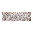 Santa Toile Christmas anti-fatigue kitchen mat runner with wipeable surface and winter holiday design for kitchen comfort.