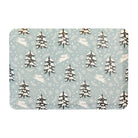 Snow Bunny fall anti-fatigue kitchen mat with wipeable surface and winter holiday design for kitchen comfort.