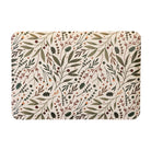 Sprig & Berry foliage Christmas anti-fatigue kitchen mat with wipeable surface and winter holiday design for kitchen comfort.