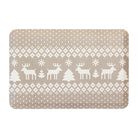 Christmas Sweater neutral anti-fatigue kitchen mat with wipeable surface and holiday winter design for kitchen comfort.