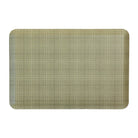 Classic green plaid anti-fatigue kitchen mat with wipeable surface and neutral design for kitchen comfort.