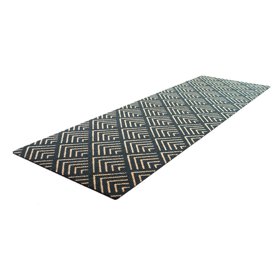 Modern black doormat come in a double doormat mat size for wide doors and French doors.
