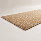 Low profile white snowflake doormat with coir accents