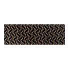 Black and coir basketweave low profile doormat for double door isolated