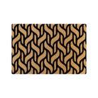 Black and coir basketweave low profile doormat for single door