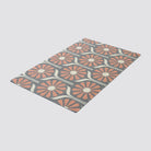 Retro Daisies Doormat - Pink Grey Angle