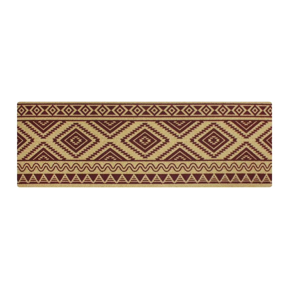 Southwestern Double Door mat in a red on coir color pattern. Oversized design fits most large single doors and double doors. Made in the USA.