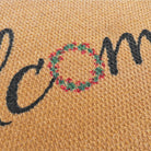 Welcome Wreath doormat has the look of coir door mat but will not shed, rot, or fall apart.